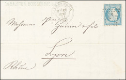 Lettre Avec Texte Daté De Paris Le 15 Mai 1871 Pour Lyon Remise Par Un Passeur Au Bureau De La Gare De Creil, Losange Am - Oorlog 1870
