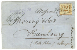 Cachet Encadré K: PR: FELD-POST / RELAIS N° 25 / 15 / 12 / Alsace N° 5 Sur Lettre Pour Hambourg. 1870. - TB / SUP. - Lettres & Documents