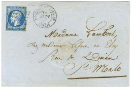 Grille / N° 14 Càd BRIGADE FRANCAISE / ITALIE Sur Lettre Pour Saint Malo. 1861. - SUP. - Army Postmarks (before 1900)