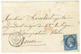 PC 3176 / N° 14 Càd T 15 ST MALO (34) Sur Lettre Au Tarif De Militaire Pour Un Adjudant Major à Rome. 1862. - TB / SUP. - Legerstempels (voor 1900)