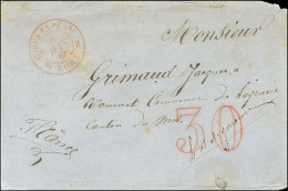 Càd Rouge 2 CORPS EXPEDre 2 / ROME 8 JUIN 68 Taxe 30 DT Rouge Sur Lettre Pour Le Mas D'Agenais. - TB / SUP. - R. - Army Postmarks (before 1900)