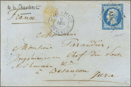 Losange AAB Cal / Bau CENTRAL 9 DEC. 59 / N° 14 Sur Lettre Pour Besançon. - TB / SUP. - R. - Army Postmarks (before 1900)