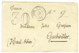 Càd ARMEE D'ITALIE / Bau F Taxe 30 DT Sur Lettre Pour Guebwiller. 1859. - TB. - Legerstempels (voor 1900)