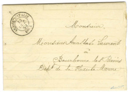 Càd ARMEE D'ITALIE / Bau Z Sur Extrait Mortuaire Daté De Lodi, Adressé En Franchise à Bourbonne Les Bains. 1859. - SUP.  - Army Postmarks (before 1900)