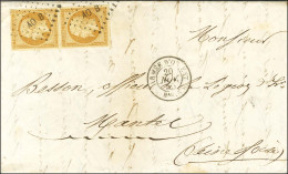 Losange AO B / N° 13 Paire, Belles Marges, Càd ARMEE D'ORIENT / Bau B Sur Lettre Avec Texte Pour Nantes. 1855. - SUP. -  - Army Postmarks (before 1900)