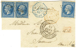 Losange CCH / N° 14 Paire + 1 Ex Càd Octo Bleu CORR D'ARMEES / SAIGON 26 JUIN 63 Et Càd ETABLISSt FRANCAIS DE LA COCHINC - Army Postmarks (before 1900)
