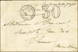Càd COR.D.ARMEES / INDOCHINE Taxe 30 DT Sur Lettre Pour Saumur. 1864. - TB / SUP. - R. - Legerstempels (voor 1900)