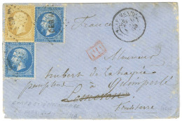 Losange CEM A / N° 21 + 22 (2) Càd CORPS EXP MEXIQUE / Bau A Sur Lettre Pour Quimperlé. 1865. - TB. - R. - Legerstempels (voor 1900)