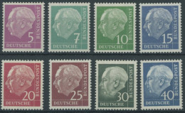 BUNDESREPUBLIK 179-260y **, 1960, Heuss Lumogen (8 Werte), Postfrischer Prachtsatz, Mi. 65.- - Unused Stamps