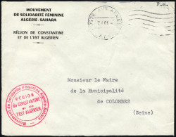 FRANKREICH FELDPOST 1961, K1 POSTE AUX ARMEES/A.F.N. Auf Armeebrief Der Frauensolidaritätsbewegung Der Sahara-Region Alg - Oorlog In Algerije