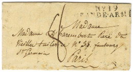 N° 19 / GRANDE ARMEE Sur Lettre Avec Texte Daté Du 11 Septembre 1813 Pour Paris. - TB. - R. - Legerstempels (voor 1900)