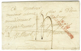 N° 16 / ARM D'ALLEMAGNE Rouge Sur Lettre Avec Texte Daté De Glogau (Silésie Du Sud) Le 25 Février 1812 Pour Thuin (Dépar - Army Postmarks (before 1900)
