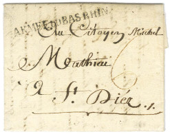 ARMEE DU BAS RHIN Sur Lettre Avec Texte Daté Du 9 Frimaire An 3 Pour Saint Diez. - SUP. - R. - Army Postmarks (before 1900)