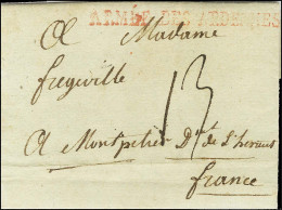 ARMEE DES ARDENNES Rouge Sur Lettre Avec Texte Daté De Liège Le 2 Février 1793 Pour Montpellier. - TB / SUP. - R. - Legerstempels (voor 1900)