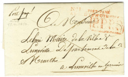 N° 1 PORT PAYE / ARM D'ITALIE Rouge Sur Lettre Avec Texte Daté De Milan Le 19 Avril 1812 Pour Lunéville. - TB / SUP. - R - Army Postmarks (before 1900)