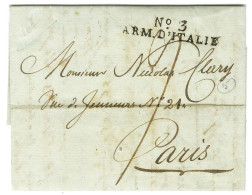 N° 3 / ARM D'ITALIE Sur Lettre Avec Texte Daté De Gênes Le 6 Septembre 1802 Pour Paris. - SUP. - Legerstempels (voor 1900)