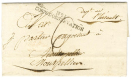 N° 1 / CORPS D'OBSERVATION Sur Lettre Avec Texte Daté De Taranto Le 4 Germinal An 10 Pour Montpellier. - SUP. - R. - Army Postmarks (before 1900)