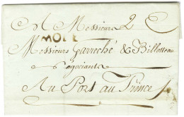 MOLE (Jamet N° 1) Sur Lettre Avec Texte Daté De Mole Le 6 Mars 1781 Pour Port Au Prince. - TB. - Maritime Post