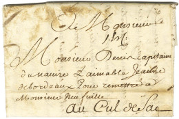 Lettre Avec Très Bon Texte Daté De Port De Paix Le 10 Octobre 1739 Adressée Au Capitaine Du Navire L'Aimable Jeaulne De  - Poste Maritime