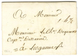 S. MARC (Jamet N° 1 à Sec) Sur Lettre Avec Texte Daté De Saint Marc Le 21 Mars 1764 Pour Léoganne. - TB. - Poste Maritime