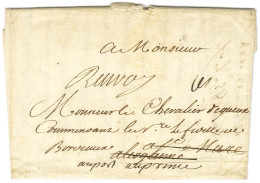 Lettre Avec Texte Daté De Bordeaux Le 30 Août 1753 Pour Le Chevalier Lequeux, Commandant De Vaisseau à Saint Marc, Réexp - Poste Maritime