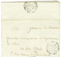 Cachet REPUBLIQUE FRANCAISE / GENERAL / EN CHEF / DE L'ARMEE / NAVALE (Jamet N° 33) Sur Lettre Avec Bel En-tête Illustré - Legerstempels (voor 1900)