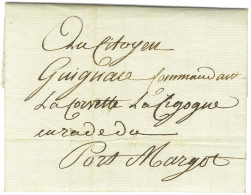 LAS Du Général De Division Desfourneaux Avec En-tête Imprimé ARMEE DE ST DOMINGUE, Datée Au Quartier Général De Plaisanc - Army Postmarks (before 1900)