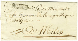 N° 33 / ARM. D'ITALIE + Marque Postale Encadrée Gal EN CHEF DE / L'ARMEE D'ITALIE Sur Lettre à En-tête Imprimé TROUPES F - Legerstempels (voor 1900)