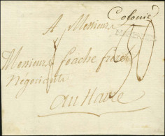 Lettre Avec Texte Daté Du Cap (Saint Domingue) Le 26 Octobre 1784 Pour Le Havre. Au Recto, Marque Postale D'entrée '' Co - Entry Postmarks