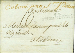 Lettre Avec Texte Daté De Fort Royal (Martinique) Le 14 Octobre 1792 Pour Bordeaux, Au Recto Marque Postale D'entrée Man - Entry Postmarks