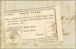 Càd VERBANO 15 FEB. 53 Sur étiquette De La Poste Sarde Sur Lettre De Mannheim Pour Gênes. - TB / SUP. - R. - Marques D'entrées