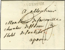 AUBENTON (L N° 1) Sur Lettre Avec Texte Daté 1785 Pour Paris. - SUP. - RR. - Sonstige & Ohne Zuordnung