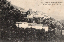 UN SALUTO DA SAMBUCA PISTOIESE PRESSO BAGNI DELLA PORRETTA - F.P. - (angolo Mancante) - Pistoia