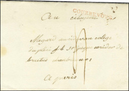 COURBEVOIE Rouge (L N° 134) Sur Lettre Avec Texte Daté De Courbevoie Le 26 Germinal Pour Paris. - SUP. - R. - Autres & Non Classés