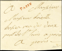 PASSY Rouge (L N° 170, 19mm) Sur Lettre Avec Texte Daté De La Muette Le 22 Septembre 1780 Pour Paris. - SUP. - R. - Autres & Non Classés