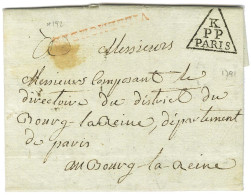 VILLEMOMBLE Rouge (L N° 192) + K / PP / PARIS Sur Lettre Avec Texte Daté Du 21 Mars 1791 Pour Bourg La Reine. - TB / SUP - Sonstige & Ohne Zuordnung