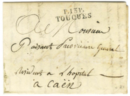 P.13.P. / TOUQUES Sur Lettre Avec Texte Daté Du 5 Juin 1822 Pour Caen. - SUP.  R. - Andere & Zonder Classificatie
