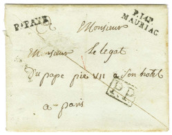 P.14.P. / MAURIAC + P.PAYE Sur Enveloppe Avec Texte Datée De St Vincent Le 20 Juin 1803, Adressée Au Légat Du Pape Pie V - Autres & Non Classés