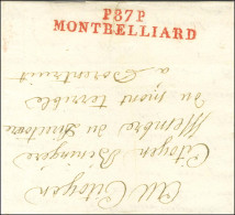 P.87.P. / MONTBELLIARD Rouge Sur Lettre Avec Texte Daté 1799 Pour Porrentruy. - SUP. - RR. - Andere & Zonder Classificatie