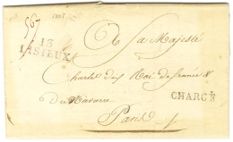 13 / LISIEUX + Griffe CHARGE Sur Lettre Avec Texte Daté 1807, Adressée à Charles X, Roi Des Français. - SUP. - Andere & Zonder Classificatie