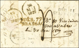 DEB. 11 / ST AFFRIQUE + DEB. 77 / BRASSAC Sur Lettre Avec Texte Daté 1829. 1ère Pièce Vue. - SUP. - RR. - Sonstige & Ohne Zuordnung