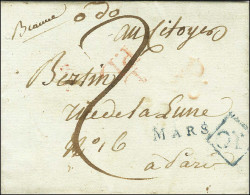 Lettre Avec Texte Daté De Paris Le 1er Mars 1793 Pour Paris. Au Recto, Griffe Bleue MARS (P N° 1911) J.G Bleu (P N° 1907 - Autres & Non Classés