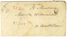 Lettre Avec Texte Daté De Paris Le 27 Août 1810 Pour Amsterdam. Au Recto, CF3R Rouge Et REBUTS. - TB. - Autres & Non Classés