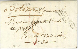 Lettre Avec Texte Daté De Paris Le 15 Mai 1814 Taxée Et Détaxée Pour Paris. Au Recto, Paraphe De Franchise Et Mention Ma - Lettres Civiles En Franchise