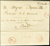 Lettre Avec Texte Daté De Paris Le 30 Mai An 2 Signé Collot D'Herbois Pour Paris. Au Verso, P / B.G Rouge (S9011). - SUP - Lettres Civiles En Franchise