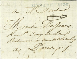 POSTE DE PARIS Bleu (S N° 8840a) Sur Lettre Avec Texte Daté De Valenciennes Le 9 Aout 1792 Pour Paris. - SUP. - RR. - Burgerlijke Brieven Zonder Portkosten