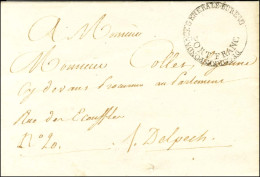 Marque Postale Ornée Fleurs De Lys échoppées BUREAU [ROYAL échoppé] DE CORRESPONDANCE GENERALE / PORT FRANC (S N° 9090)  - Burgerlijke Brieven Zonder Portkosten