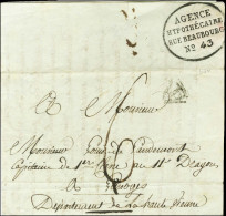 AGENCE / HYPOTHÉCAIRE / RUE BEAUBOURG N° 43 (S N° 9145) Au Verso D'une Lettre Avec Texte Daté Du 28 Janvier 1812 Signée  - Lettres Civiles En Franchise