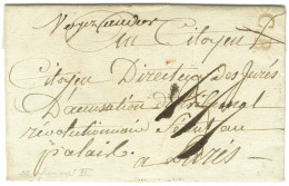 C.B. Rouge (S N° 9500, Château Bicêtre) Sur Lettre D'un Détenu Avec Texte Daté Du 22 Frimaire An 2 Adressée Au Tribunal  - 1701-1800: Voorlopers XVIII