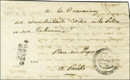 N° 23 / DESNOS + Cachet Orné (S N° 9684 + 9686) Au Recto D'une Lettre Avec Texte Daté Le 8 Ventôse An 3 Signé De Desnos. - 1701-1800: Voorlopers XVIII